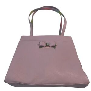 Betsey Johnson Jaime Double Handle Satchel – Lilac w/ Rainbow Straps